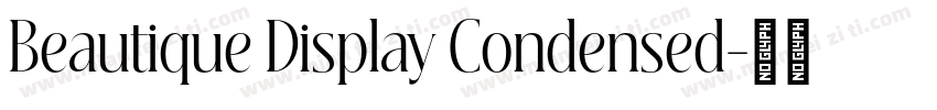 Beautique Display Condensed字体转换